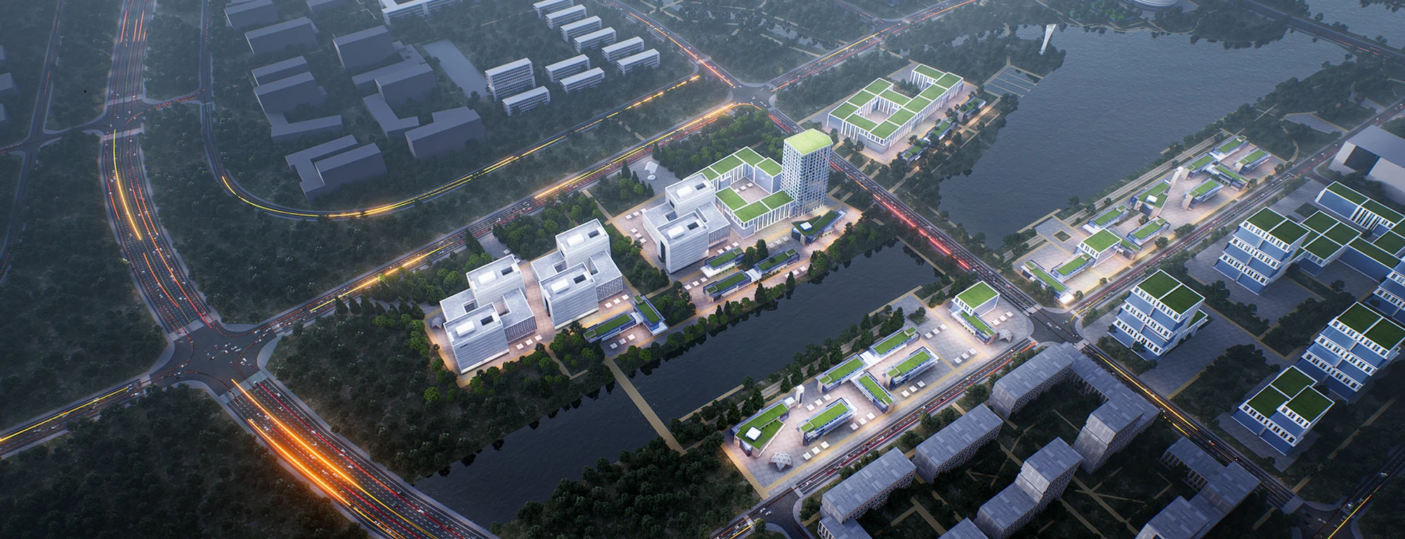 D5 Render ile hazırlanmış kentsel tasarım sahnesi